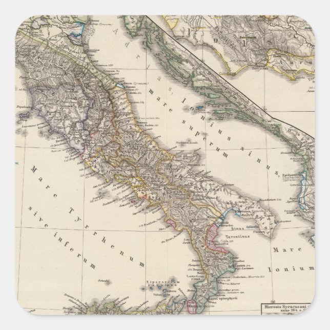 Sticker Carré Italia, Gallia cisalpina, Sicile, Sardaigne (Devant)