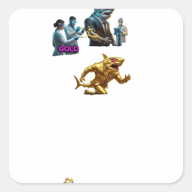 Sticker Carré Italian Brainrot Chaos Pizza Meme | Surreal Pasta  (Devant)