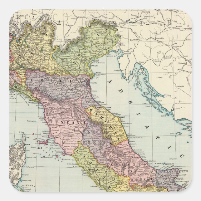 Sticker Carré Italie 28 (Devant)