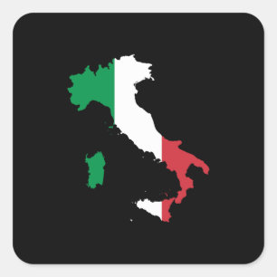 Sticker Carré Italie aux couleurs italiennes