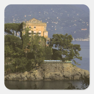 Sticker Carré Italie, Portofino. Vie panoramique sur la