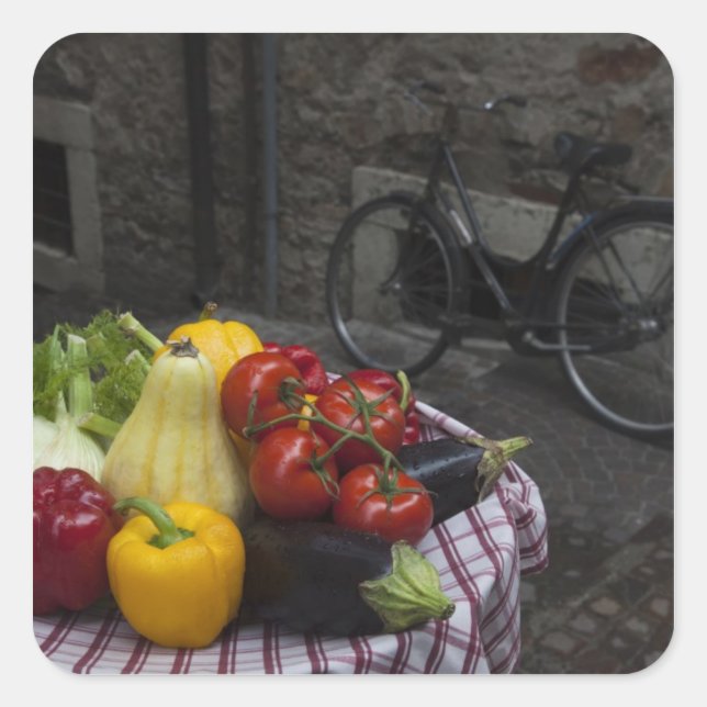 Sticker Carré Italie, province de Brescia, Gargnano. Tableau ave (Devant)