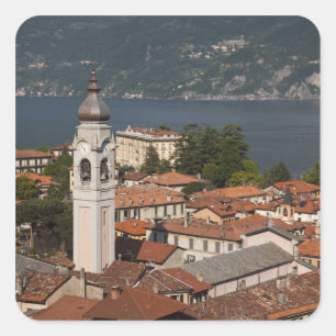 Sticker Carré Italie, province de Côme, Menaggio. Vue de la vill