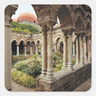 Sticker Carré Italie, Sicile, Palerme. Les cloîtres survivent co