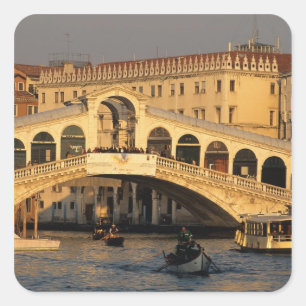 Sticker Carré Italie, Vénétie, Venise, Canal Grande et Rialto