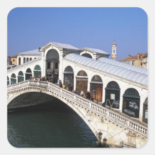 Sticker Carré Italie, Vénétie, Venise, traversée du pont du Rial
