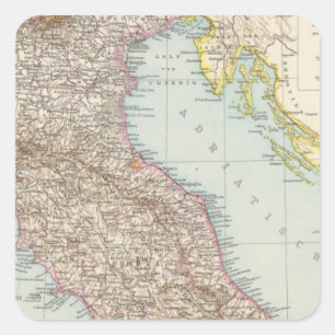 Sticker Carré Italien nordliche Halfte, Carte de l'Italie du Nor
