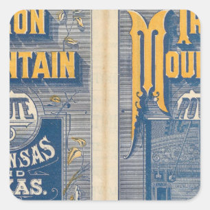 Sticker Carré Itinéraire de montagne de fer