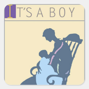Sticker Carré <It's a Boy>par Steve Collier