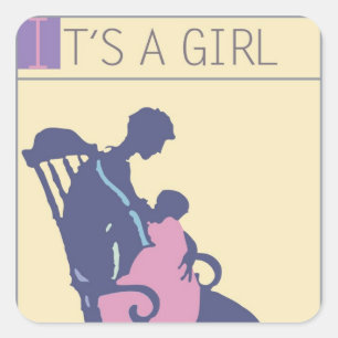 Sticker Carré <It's a Girl>par Steve Collier