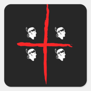 Sticker Carré IV - Sardegna 4 Mori Black