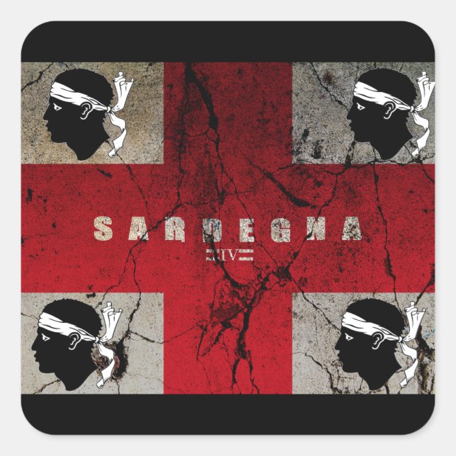 Sticker Carré IV - SARDEGNA - coût (Devant)