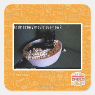 Sticker Carré Iz de scawy film ova maintenant?