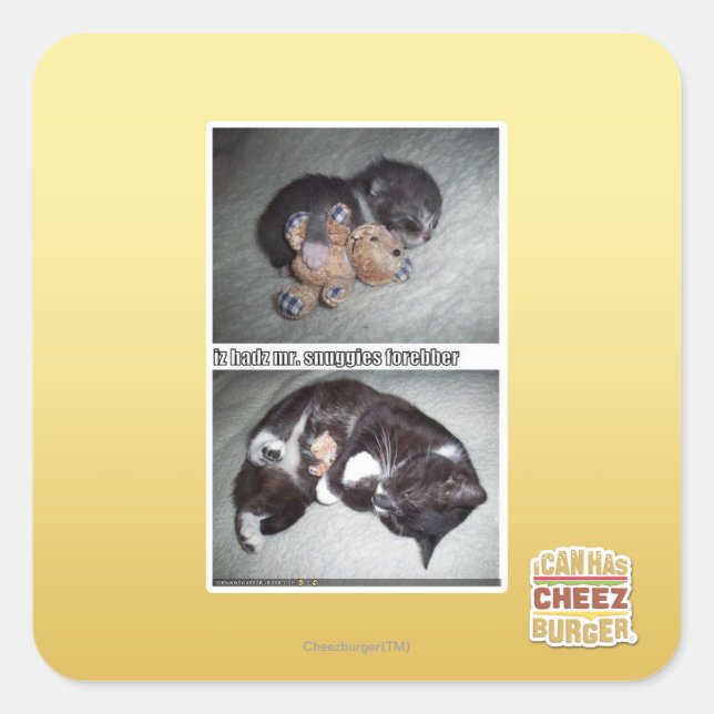 Sticker Carré iz hadz m. snuggies (Devant)