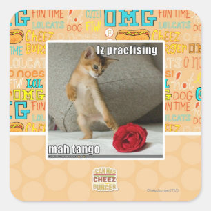 Sticker Carré Iz pratique mah tango