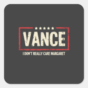 Sticker Carré J. D Vance Mème drôle Je ne m'intéresse pas vraime