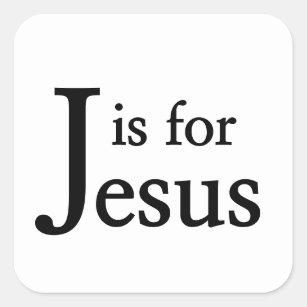 Sticker Carré J est pour Jésus
