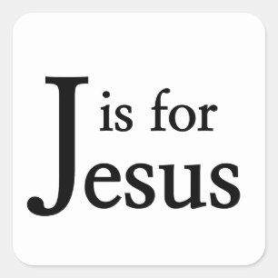 Sticker Carré J est pour Jésus
