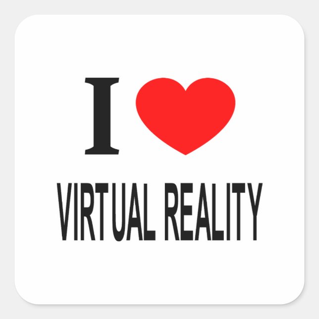 STICKER CARRÉ J' ❤️ LA RÉALITÉ VIRTUELLE J'AIME LA RÉALITÉ VIRTU (Devant)