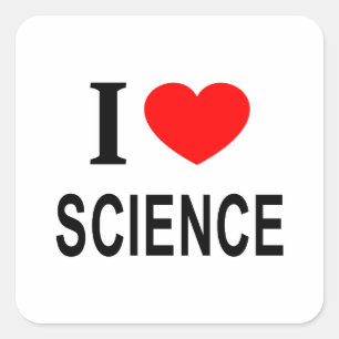 STICKER CARRÉ J' ❤️ LA SCIENCE J'AIME LA SCIENCE J'AIME LA SCIEN