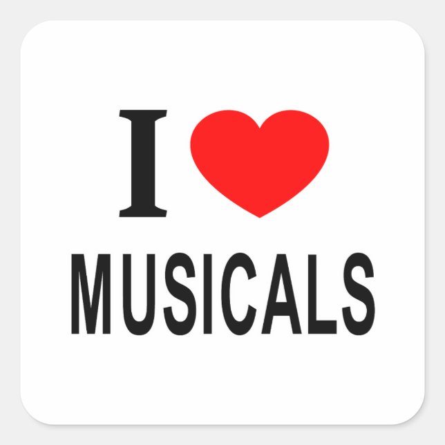 STICKER CARRÉ J'❤️ MUSICALES J'AIME LES MUSICALES J'AIME LES MUS (Devant)