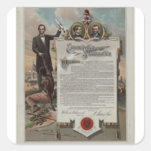 Sticker Carré J. S. Smith & Co. copie Emancipation Proclamation