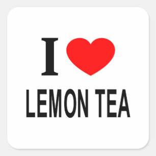 STICKER CARRÉ J' ❤️ THÉ AU CITRON J'AIME THÉ AU CITRON J'AIME TH