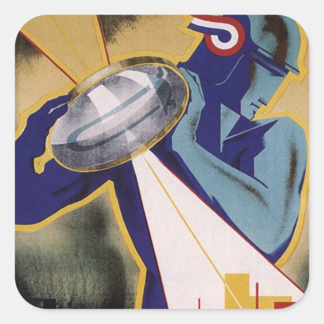 Sticker Carré Jaarbeurs Art Déco 1934 Utrecht (Devant)