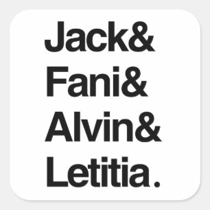Sticker Carré Jack et Fani et Alvin et Letitia