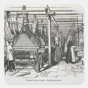 Sticker Carré Jacquard Power Looms (gravure)