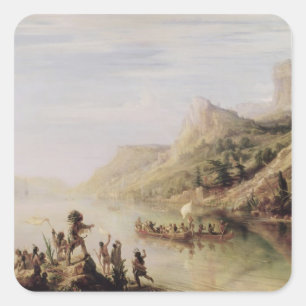 Sticker Carré Jacques Cartier Découverte du Saint-Laurent