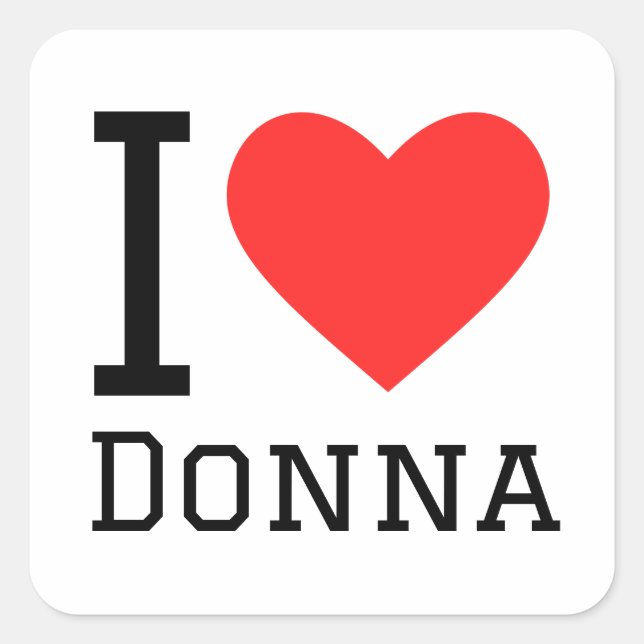 Sticker Carré J'adore donna (Devant)