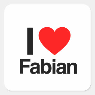 Sticker Carré j'adore fabian