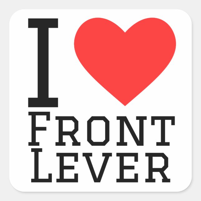 Sticker Carré J'adore la barre fixe avant (Devant)