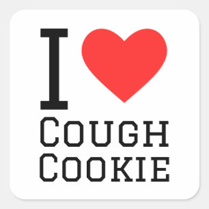 Sticker Carré J'adore la pâte à biscuits