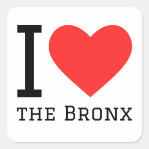 Sticker Carré J'adore le Bronx
