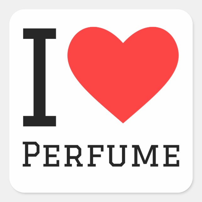 Sticker Carré J'adore le parfum (Devant)