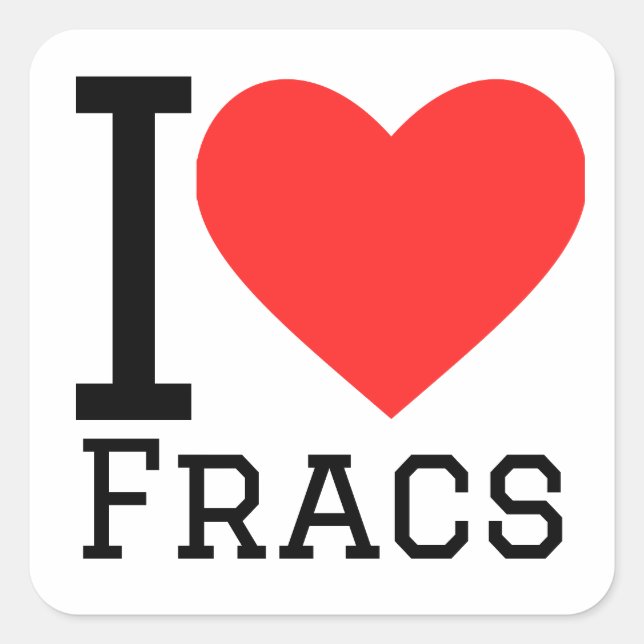 Sticker Carré J'adore les fractures (Devant)
