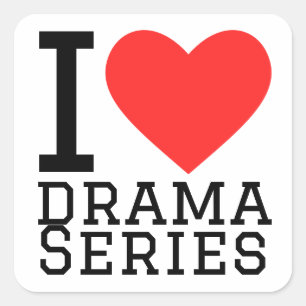 Sticker Carré J'adore les séries dramatiques