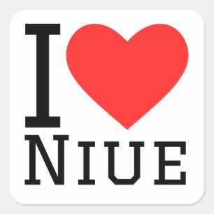 Sticker Carré J'adore nid
