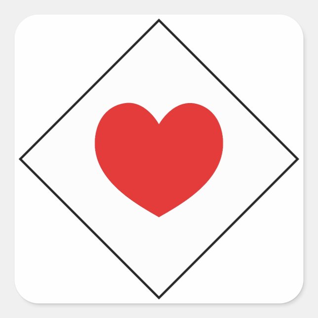 Sticker Carré Jagdgeschwader 77 (JG 77) Herz Comme Insigne (Devant)