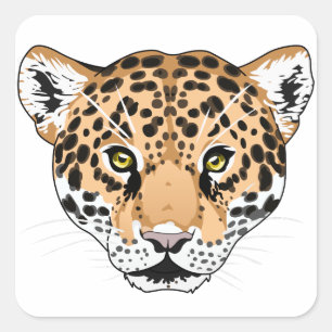 Sticker Carré Jaguar Head