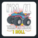 Sticker Carré J'ai 4 ans C'est comme ça que je roule Monster Tru<br><div class="desc">I'm 4 Voici comment je roule Monster Truck 4th Birthday Boys Family Matching Design Cadeau Carré Sticker Classic Collection.</div>