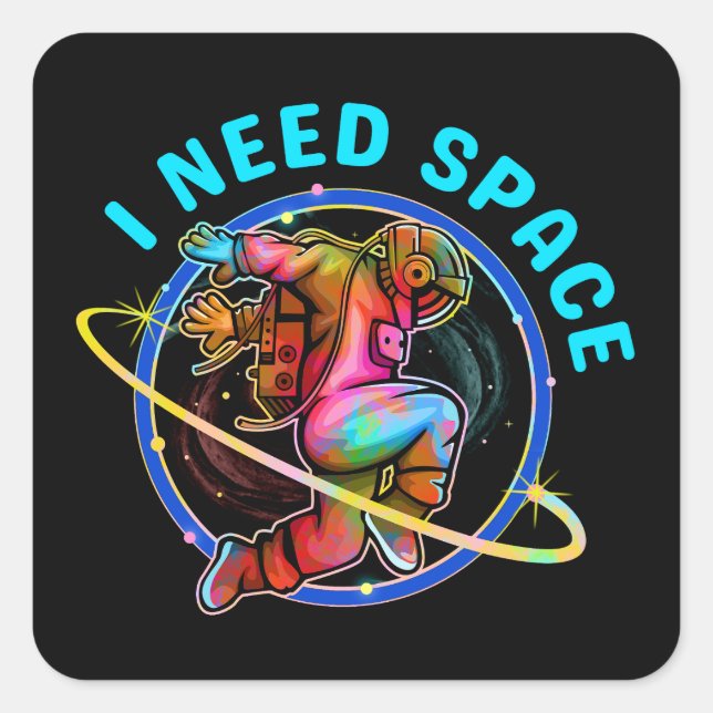 STICKER CARRÉ J'AI BESOIN D'ESPACE (Devant)
