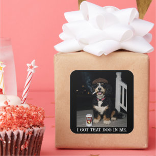 Sticker Carré J'ai Ce Chien En Moi, Mème Drôle De Bernedoodle