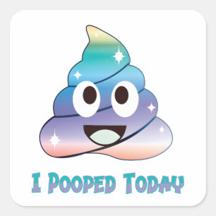 Sticker Carré j'ai fait caca aujourd'hui apprentissage propreté