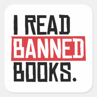 Sticker Carré J'Ai Lu Des Livres Interdits