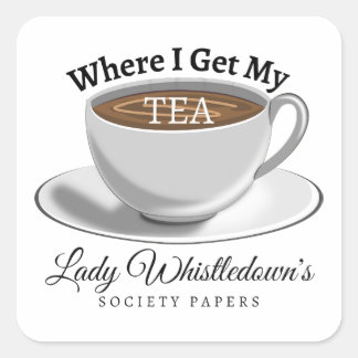 Sticker Carré J'Ai Mon Thé De Lady Whistledown - Bridgerton