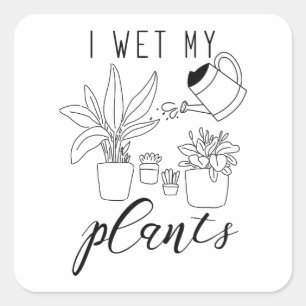 Sticker Carré J'ai reçu mes Plantes