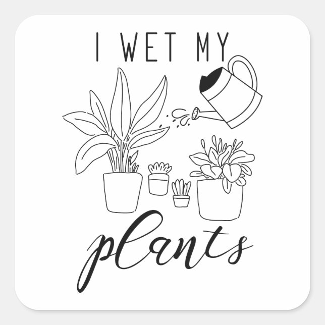 Sticker Carré J'ai reçu mes Plantes (Devant)